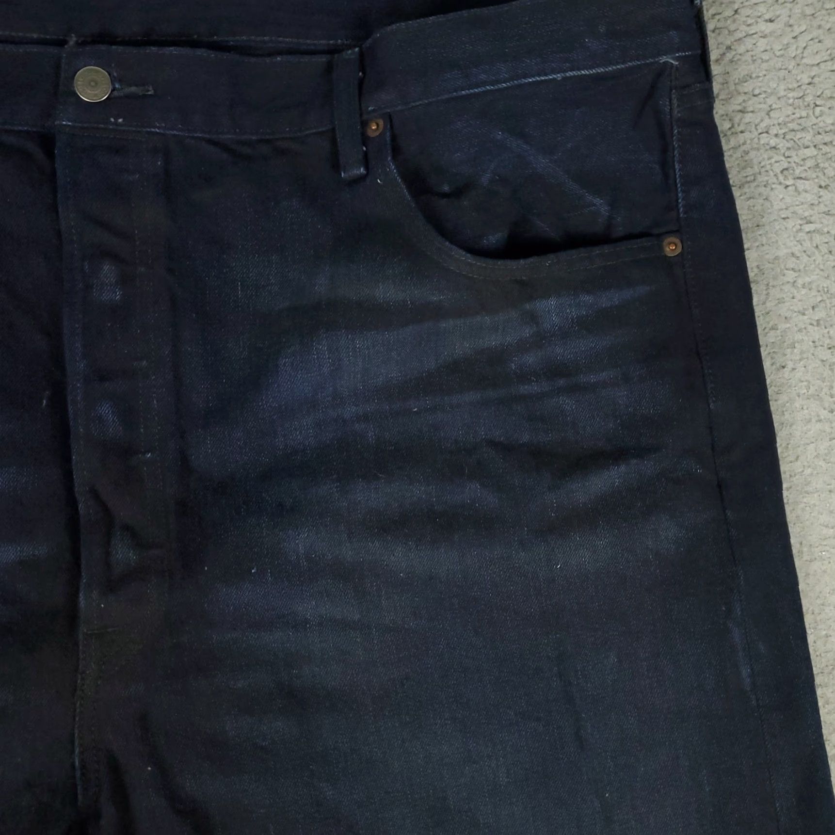 Levi's Levi's 501 Jeans Mens Regular Blue Denim Button Fly Straight Leg 44x32 Pants Size US 44 / EU 60 - 3 Thumbnail