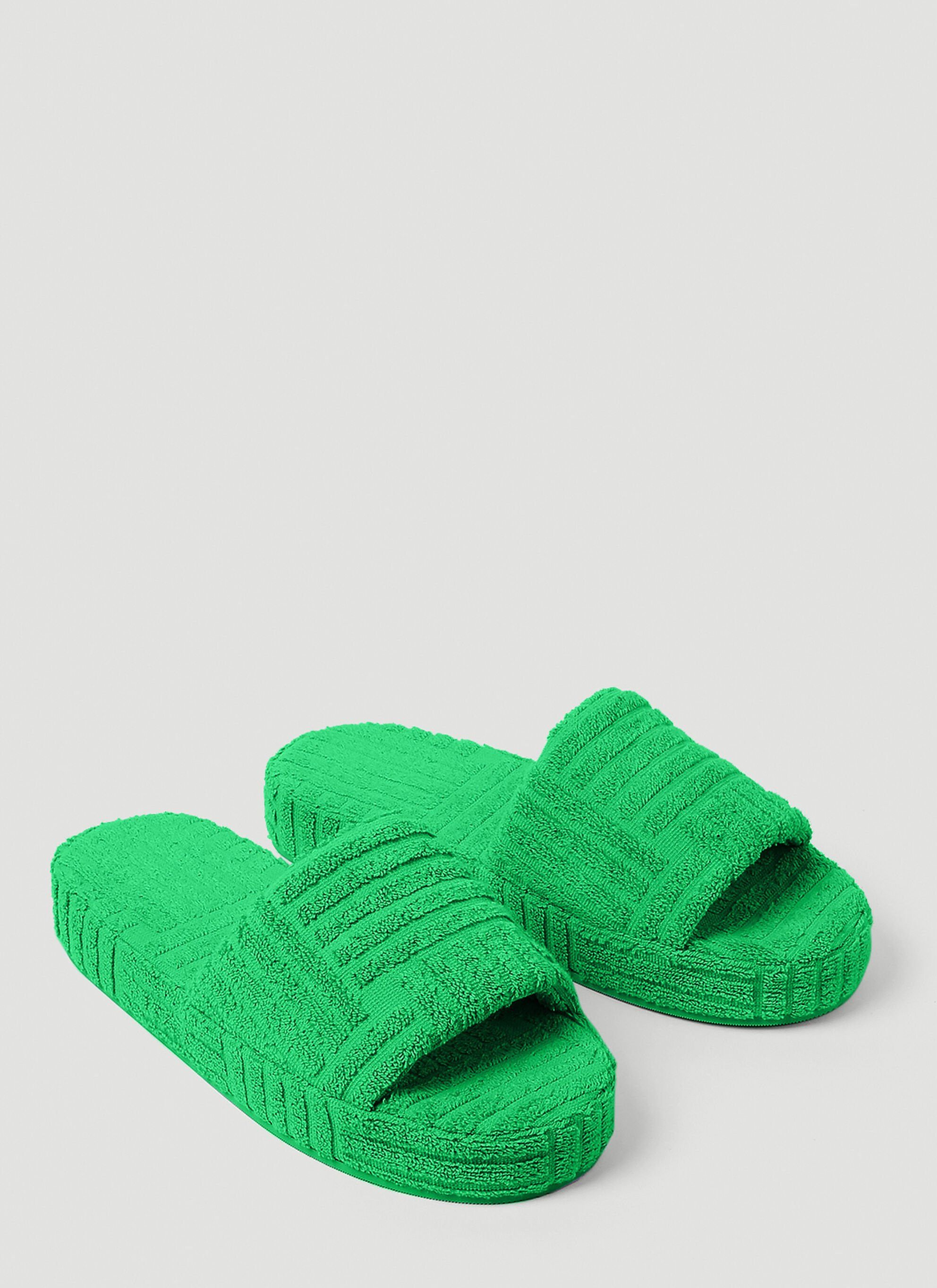 Bottega Veneta Resort Towel Sponge Slide Sandals in green Size US 8 / EU 41 - 1 Thumbnail