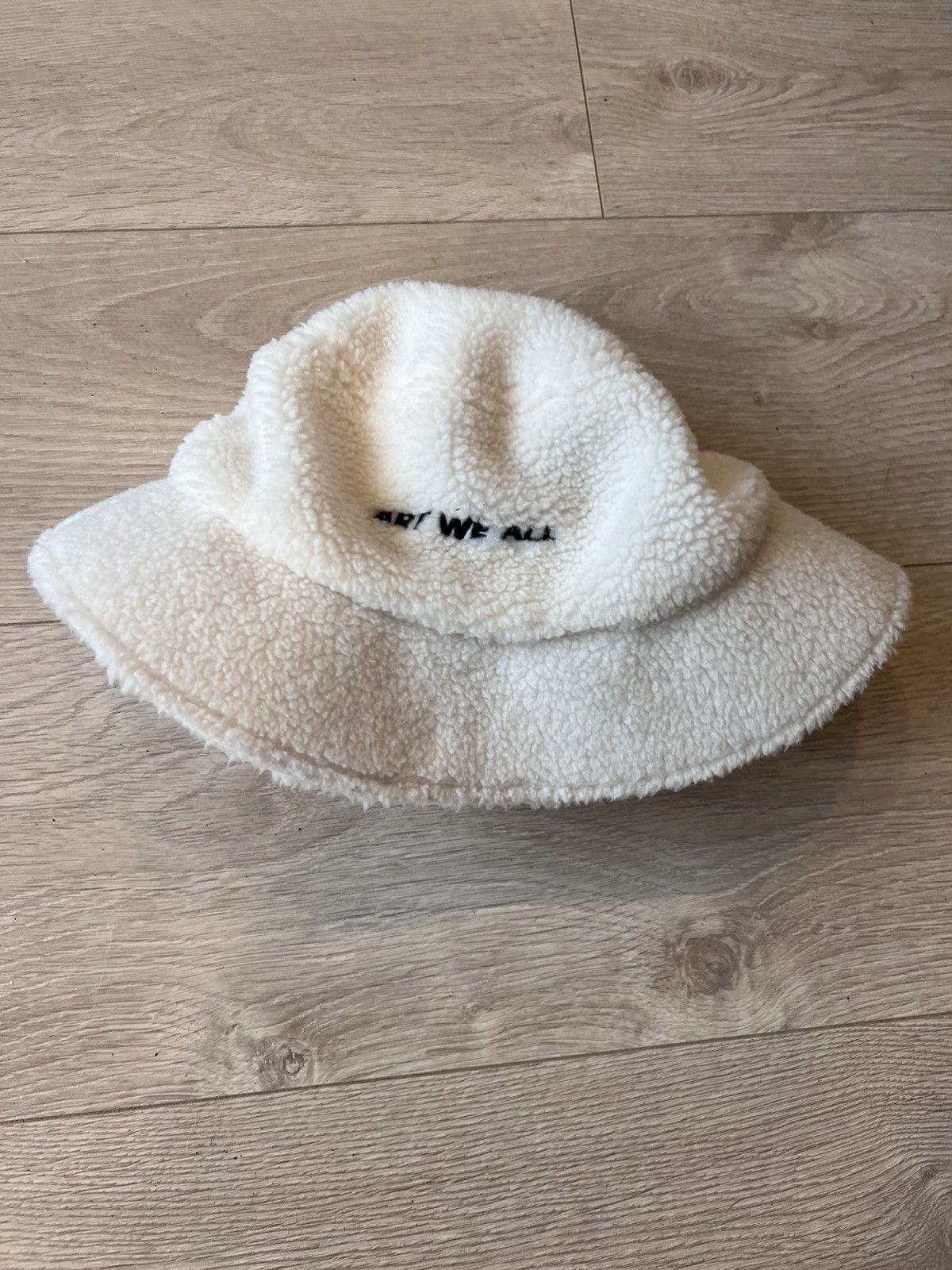 Vintage NYC Art We All Bucket Hat Deep Pile Fuzzy Rave Wear Size ONE SIZE - 2 Thumbnail