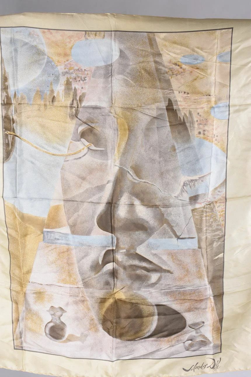 Other Women's Salvador Dali Surrealist Silk Vintage Scarf Size ONE SIZE - 2 Thumbnail
