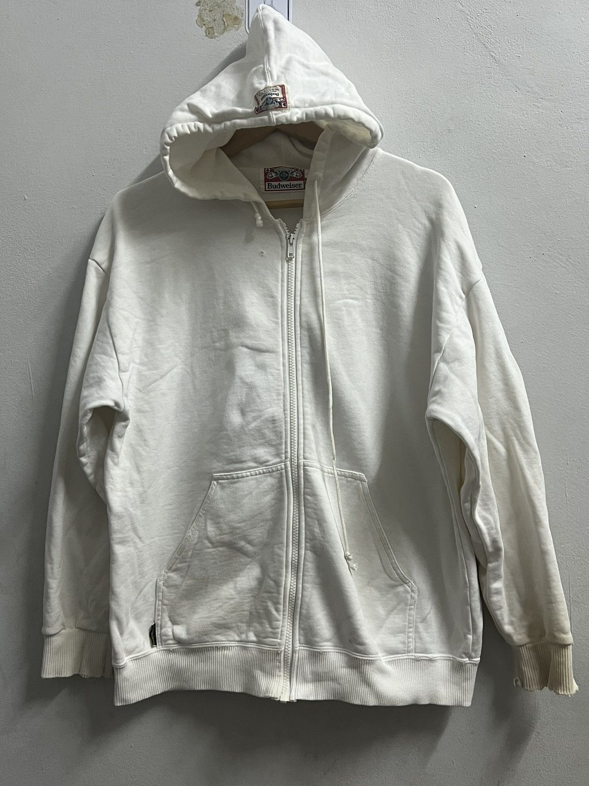 Budweiser × Vintage Vintage BUDWEISER sweatshirt hoodie back hit Logo Size US L / EU 52-54 / 3 - 3 Thumbnail