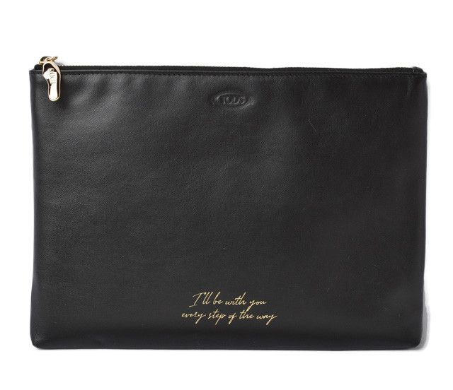 Tod's Tod's Tod's Soft Leather Clutch Bag Black Leather Clutch Bag 2204-883-16-td in Pristine Condition Size ONE SIZE - 1 Thumbnail