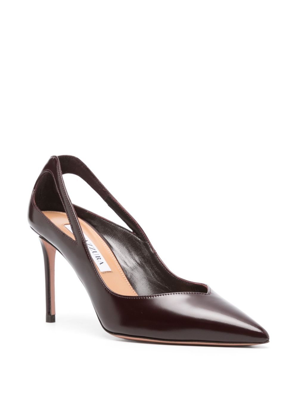 Aquazzura o1s22i1n0125 Leather Pumps in Dark Purple Size US 9 / IT 39 - 2 Thumbnail