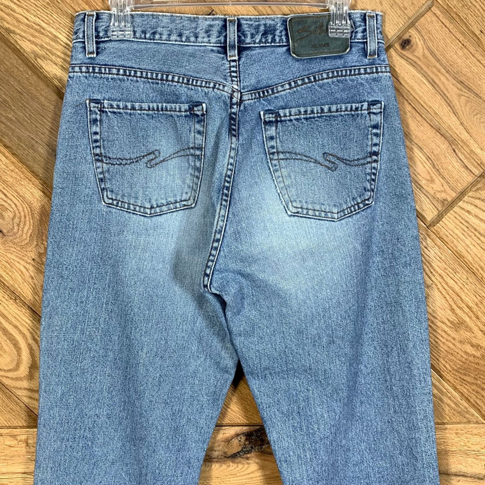 Silver Jeans Co. VINTAGE Silver Jeans Jeans 31x32 31x34 Blue Denim Distressed MODIFIED Mens Regular Straight Jeans Men Size US 31 - 6 Thumbnail