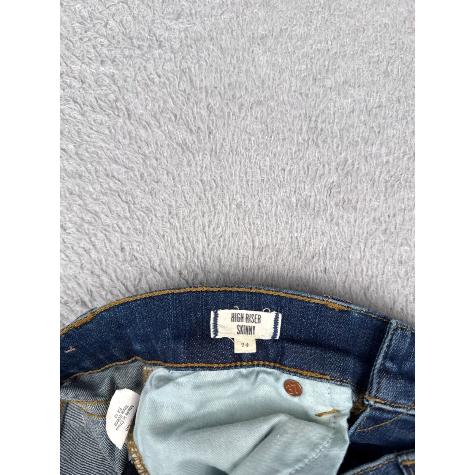 Madewell Madewell Jeans Womens 24 Blue Denim High Riser Skinny Cotton Blend Tapered 24x28 Size 42" / US 20 - 7 Thumbnail