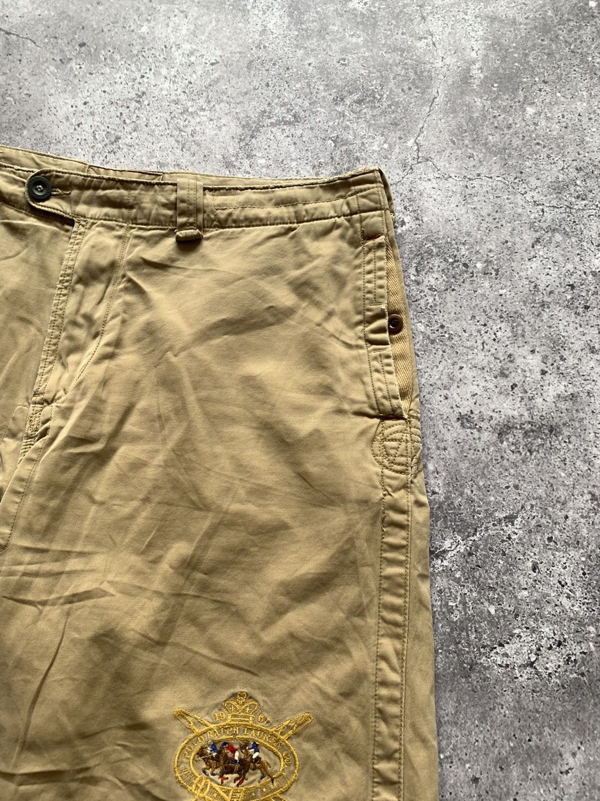 Polo Ralph Lauren 🔥VINTAGE 90s POLO RALPH LAUREN BIG PONY #5 CHINO SHORTS Size US 36 / EU 52 - 8 Thumbnail