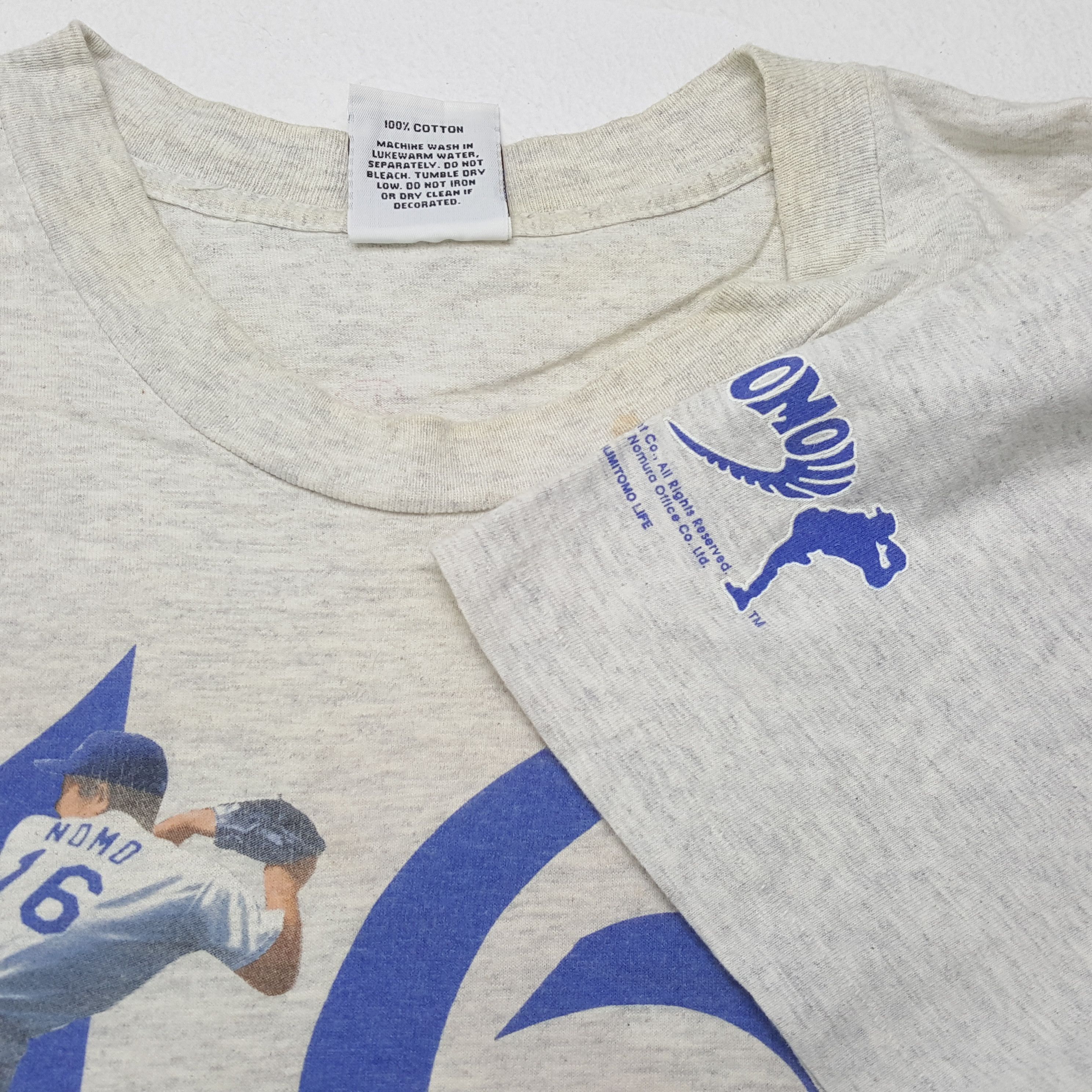 MLB × Vintage Hedio Nomo Professional Baseball Player Vintage Tshirt Size US L / EU 52-54 / 3 - 7 Thumbnail