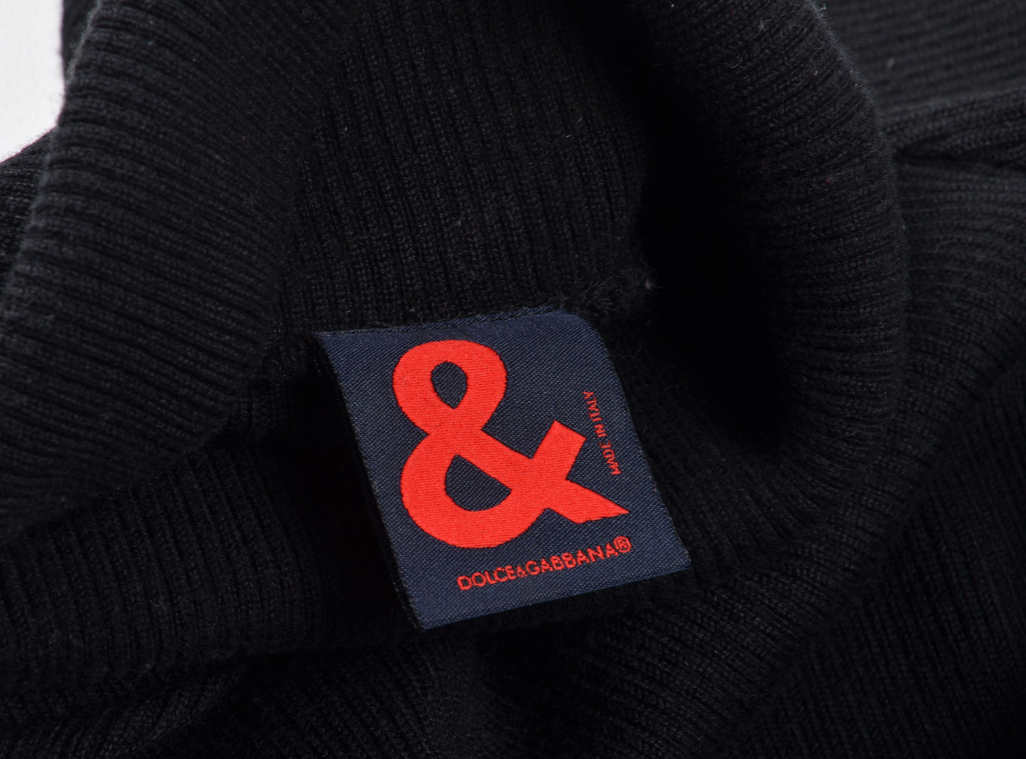 Dolce & Gabbana Vintage Dolce & Gabbana Black Ribbed Knit Turtleneck Sweater Size M / US 6-8 / IT 42-44 - 10 Thumbnail