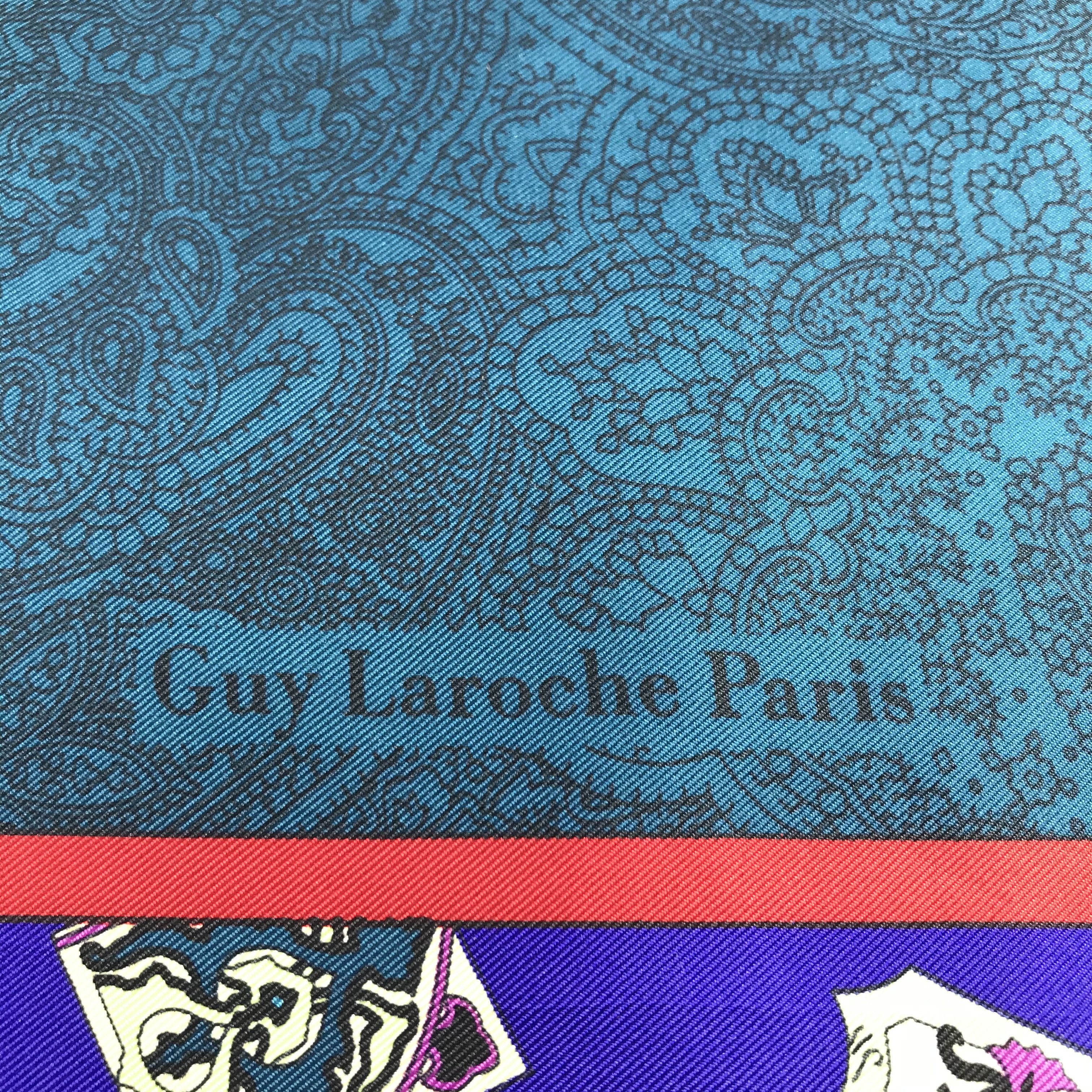 Guy Laroche Vintage Guy Laroche Paisley Silk Scarf M47 Size ONE SIZE - 4 Thumbnail