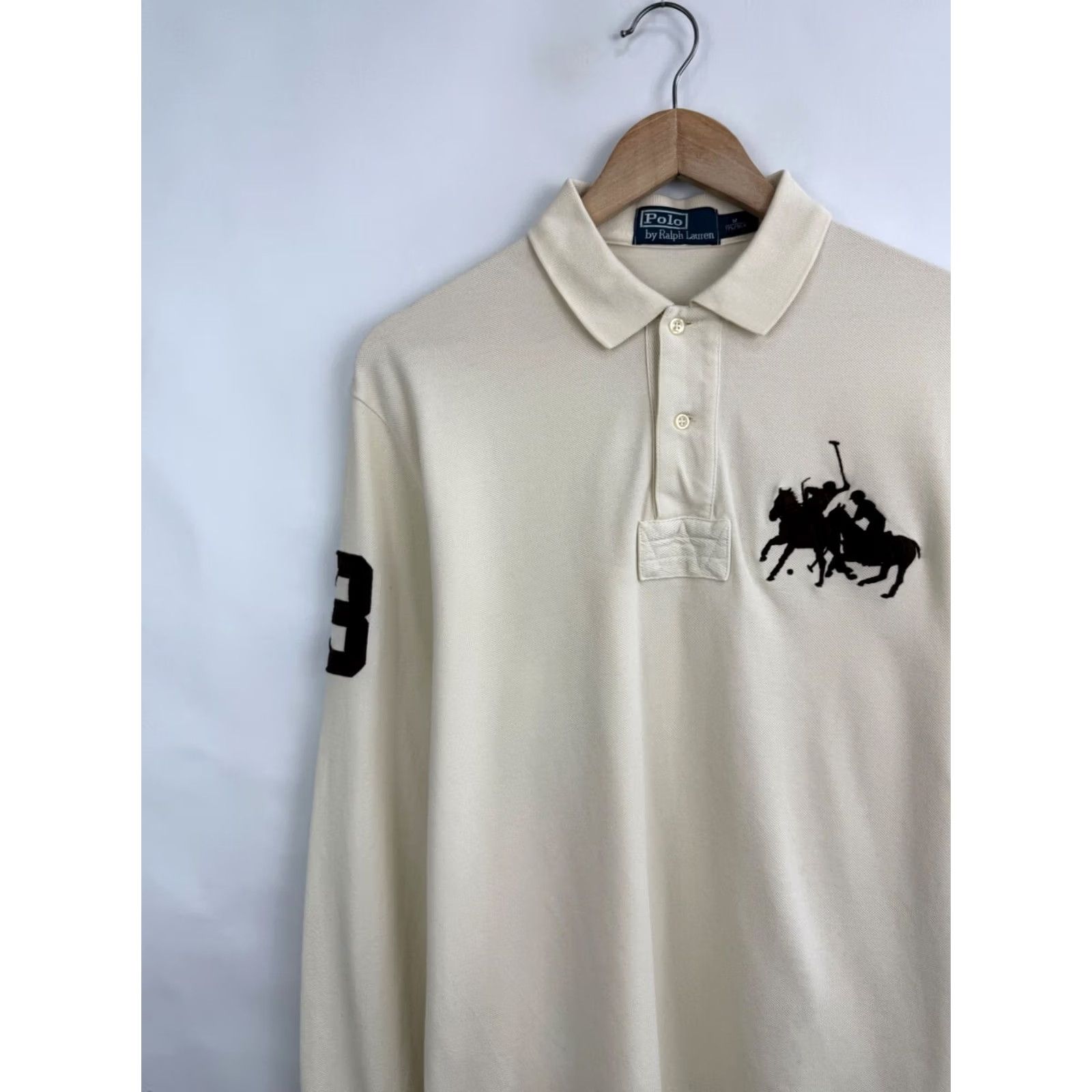 Polo Ralph Lauren VINTAGE Ralph Lauren Polo Long Sleeve Shirt Beige 90s Retro Mens L Size US L / EU 52-54 / 3 - 4 Thumbnail