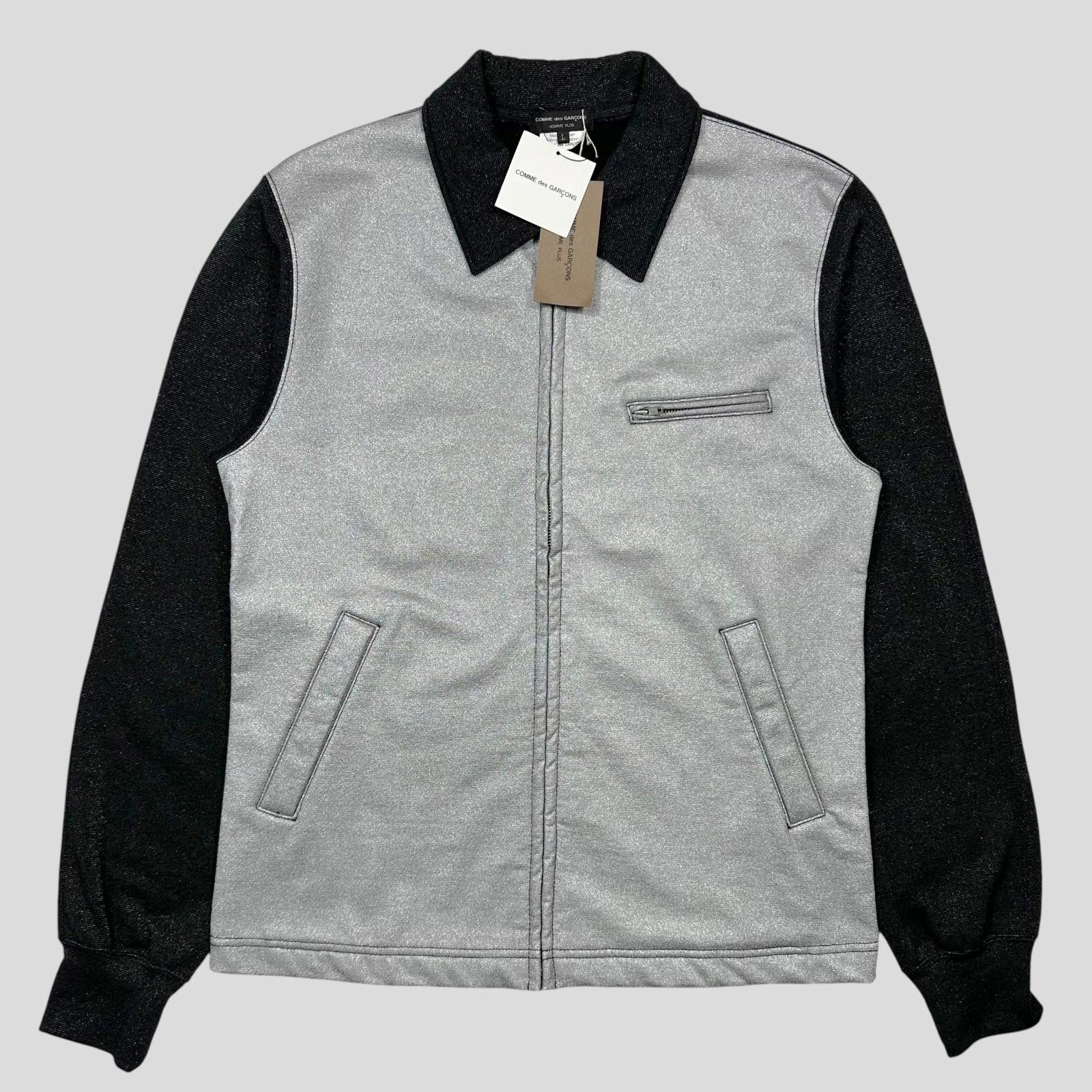 Comme des Garcons CDG Homme 2011 Silver Glitter Tri-pocket Work Jacket - L (M) Size US M / EU 48-50 / 2 - 1 Thumbnail