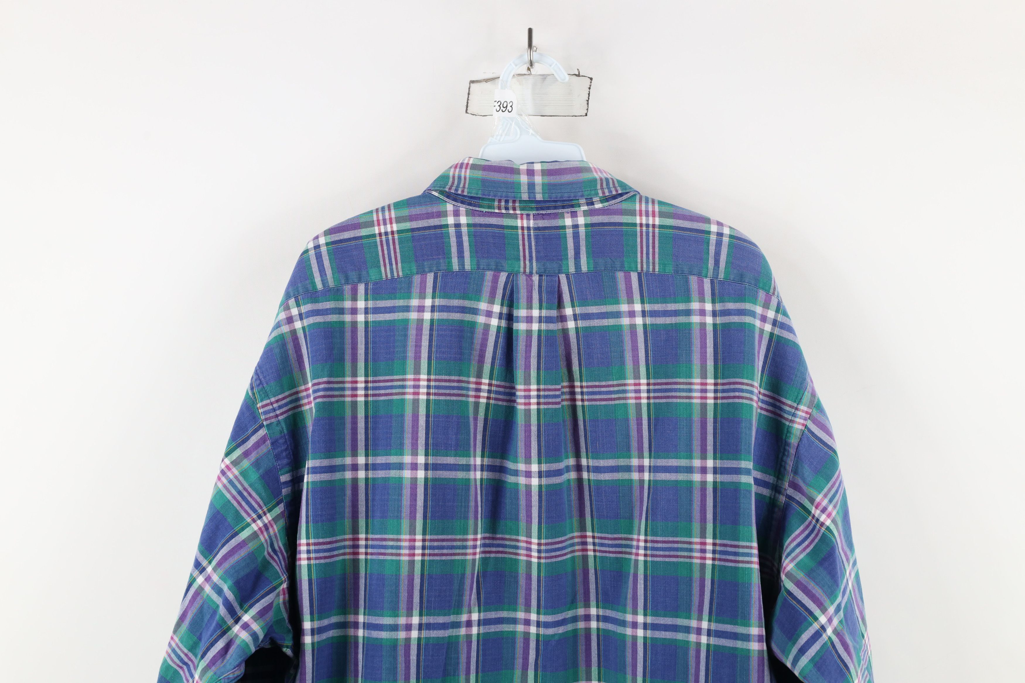 Ralph Lauren × Vintage Vintage 90s Ralph Lauren Madras Plaid Button Down Shirt Size US XL / EU 56 / 4 - 10 Thumbnail