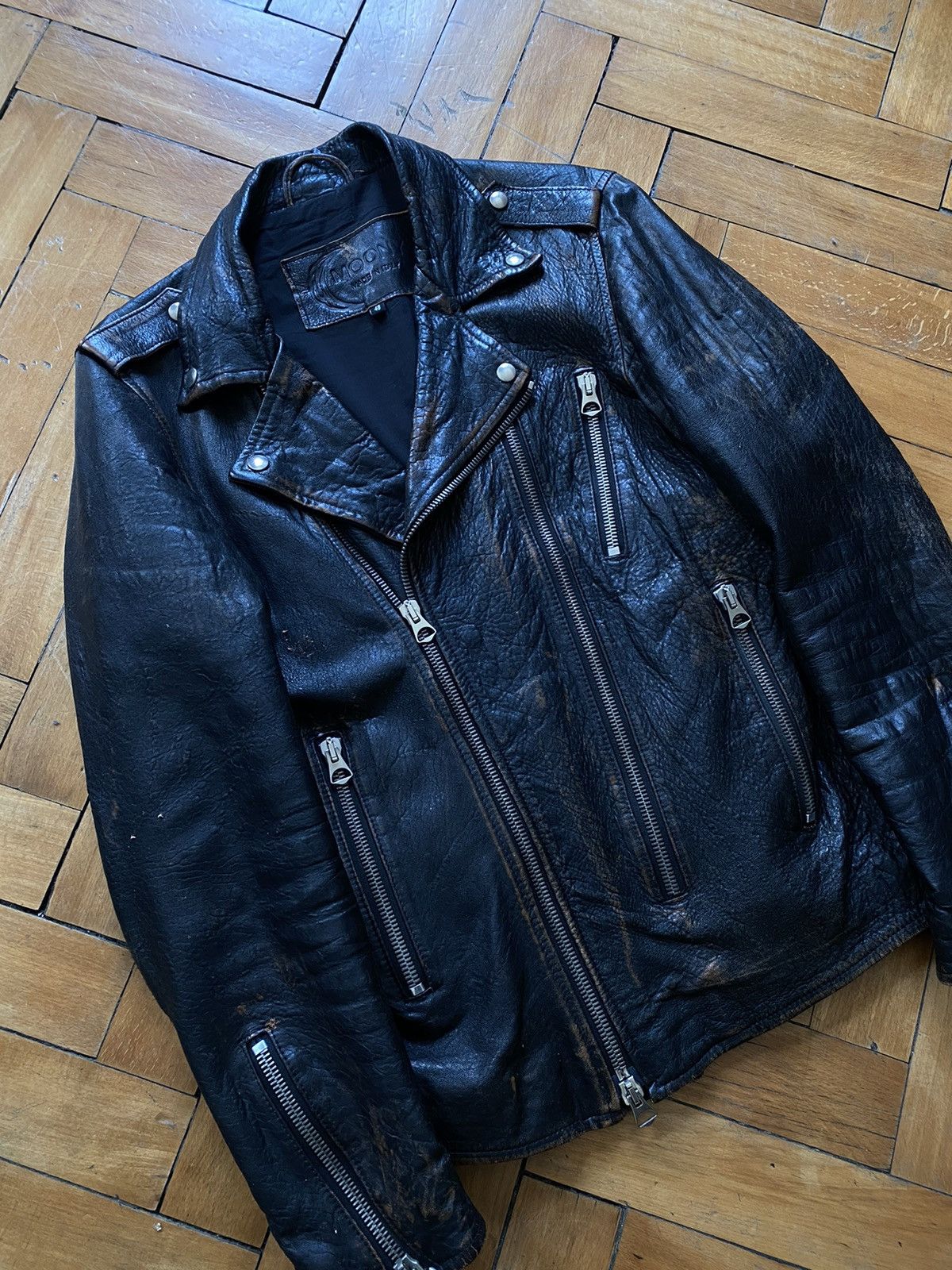 Designer × Vintage Vintage Real Leather Jacket Biker Jacket Size US M / EU 48-50 / 2 - 4 Thumbnail