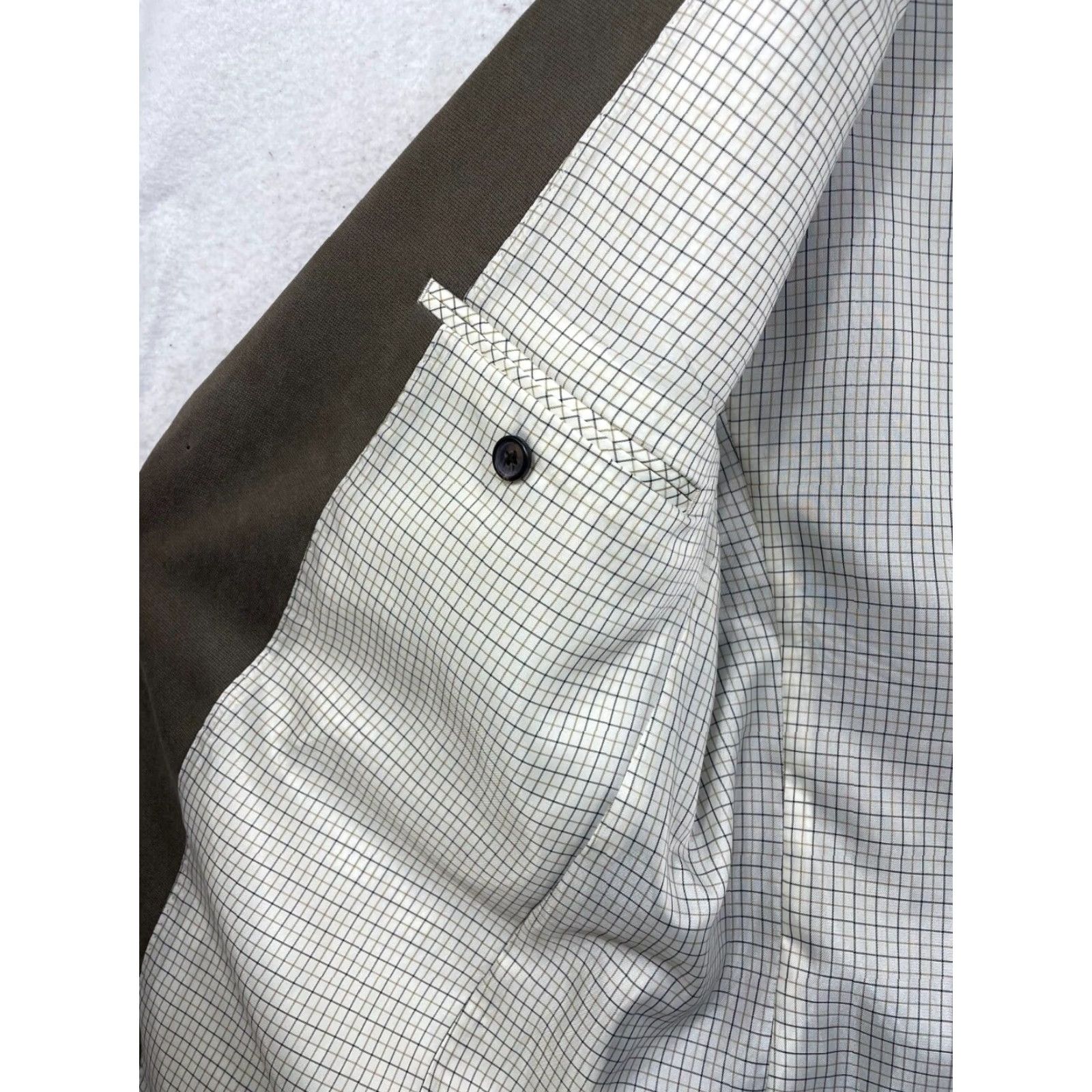 Ralph Lauren Lauren Ralph Lauren Blazer Mens 40R Notch Lapel 2 Button Single-Breasted Striped Brown Jacket Coat Size 40R - 4 Thumbnail