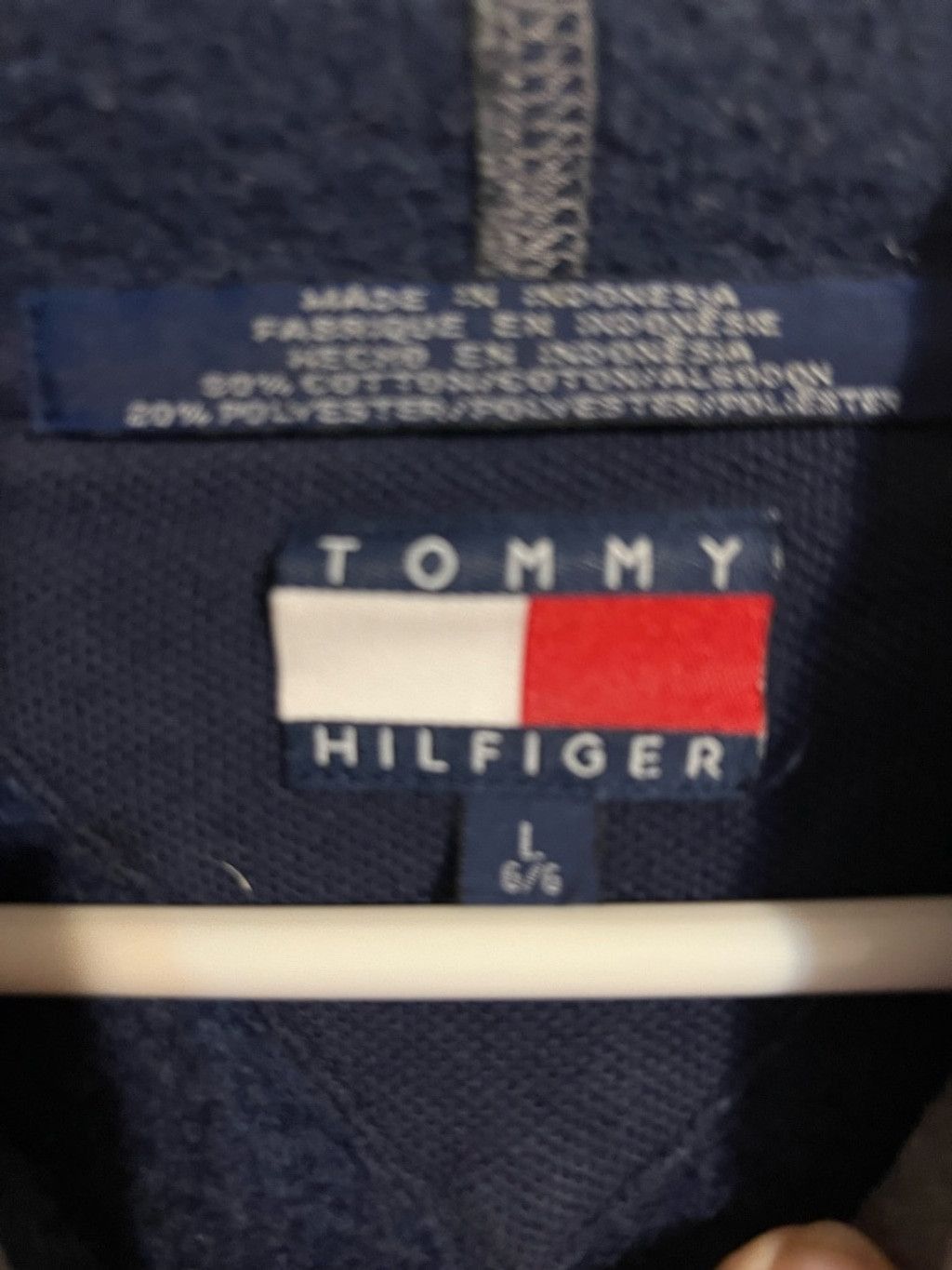 Tommy Hilfiger Men's Tommy Hilfiger Gray Navy Blue Hoodie L Size US L / EU 52-54 / 3 - 4 Thumbnail