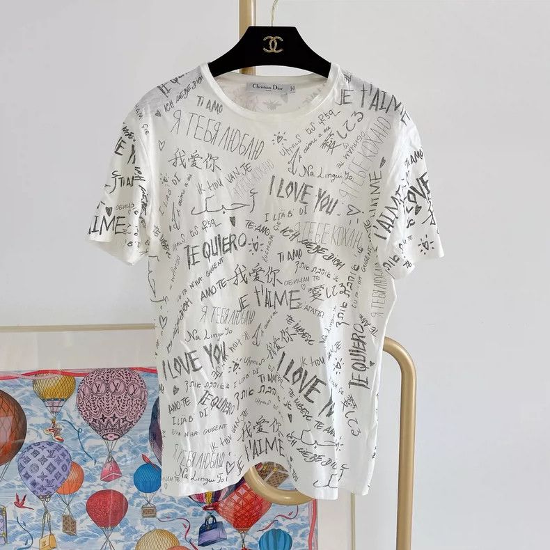 Dior Dior White Valentine's Day Series T-shirt Size M / US 6-8 / IT 42-44 - 1 Thumbnail