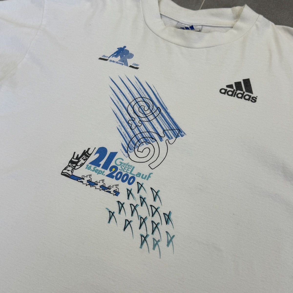 Adidas × Vintage Vintage Adidas Ryffel Running Greifenseelauf T-Shirt Size M Size US M / EU 48-50 / 2 - 11 Thumbnail