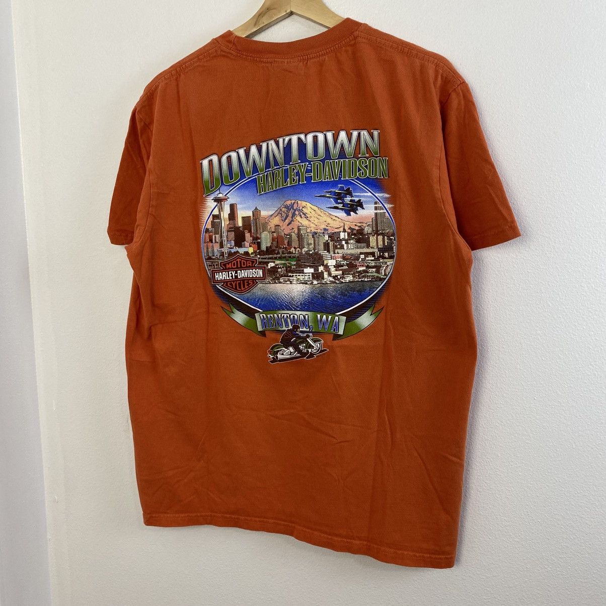 Harley Davidson Vintage Harley Davidson T Shirt L Downtown Renton Washington Size US L / EU 52-54 / 3 - 3 Thumbnail