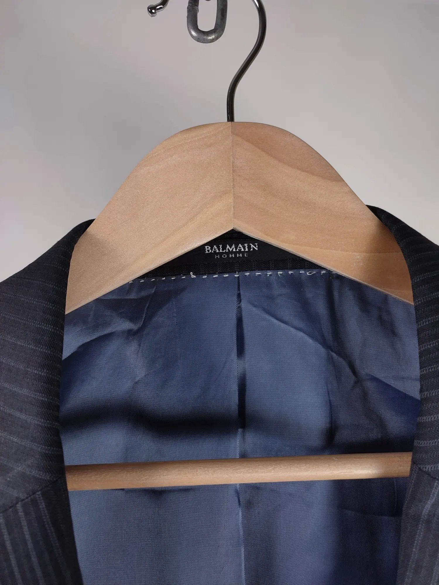 Balmain Vintage Balmain Homme Stripe Long Blazer Size 48L - 12 Thumbnail