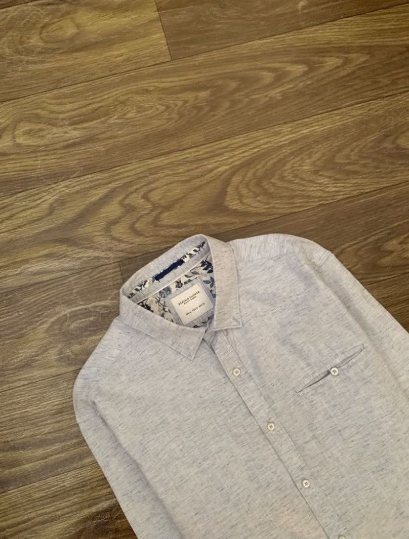 Denim & Flower Mens Shirt DENIM & FLOWER Cotton Misty Short Sleeve Size US M / EU 48-50 / 2 - 3 Thumbnail