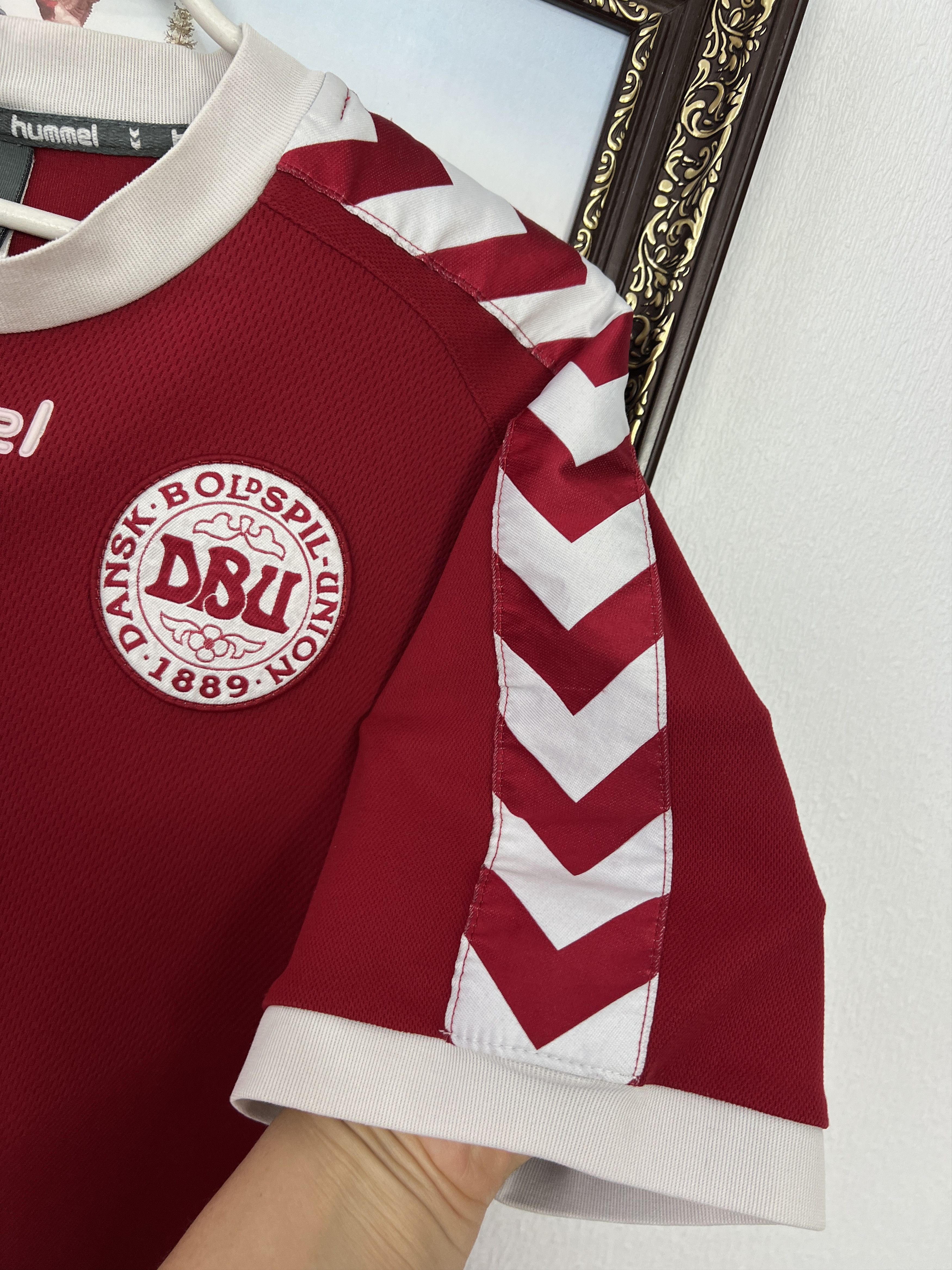 Hummel Denmark football shirt Soccer National Team Jersey Trikot Size US XXL / EU 58 / 5 - 4 Thumbnail