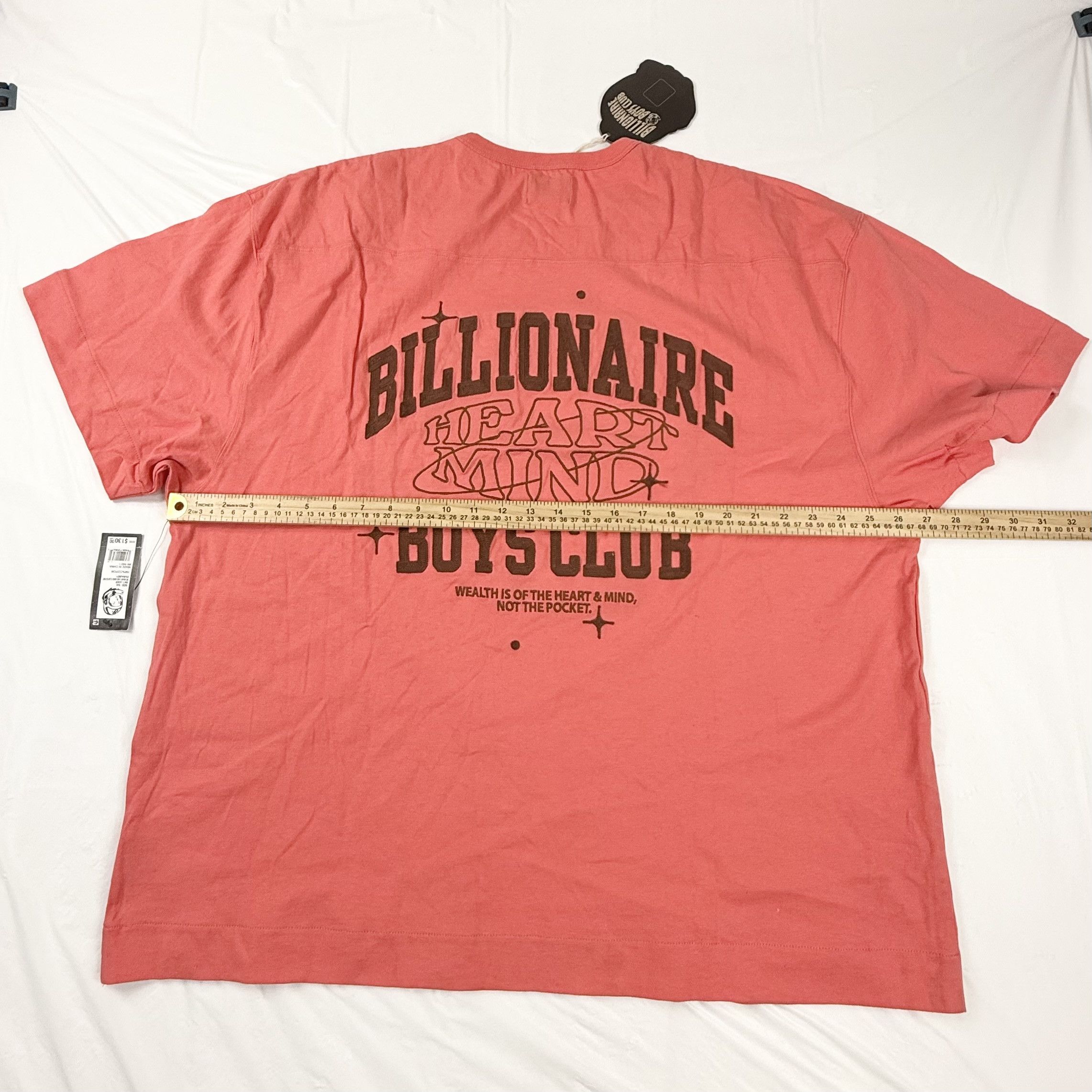 Billionaire Boys Club Billionaire Boys Club BBC Heart Mind Tee Coral Pink XXXL NWT Size US XXL / EU 58 / 5 - 3 Thumbnail