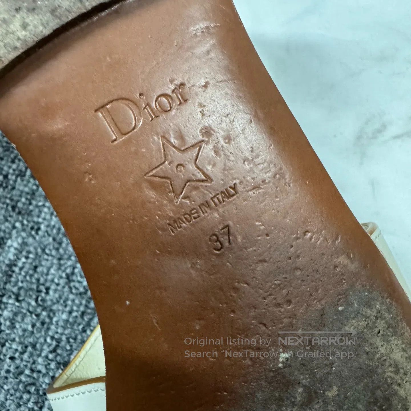 Dior Dior Beige CD logo; straight-toe sandals| Size US 6.5 / IT 36.5 - 7 Thumbnail