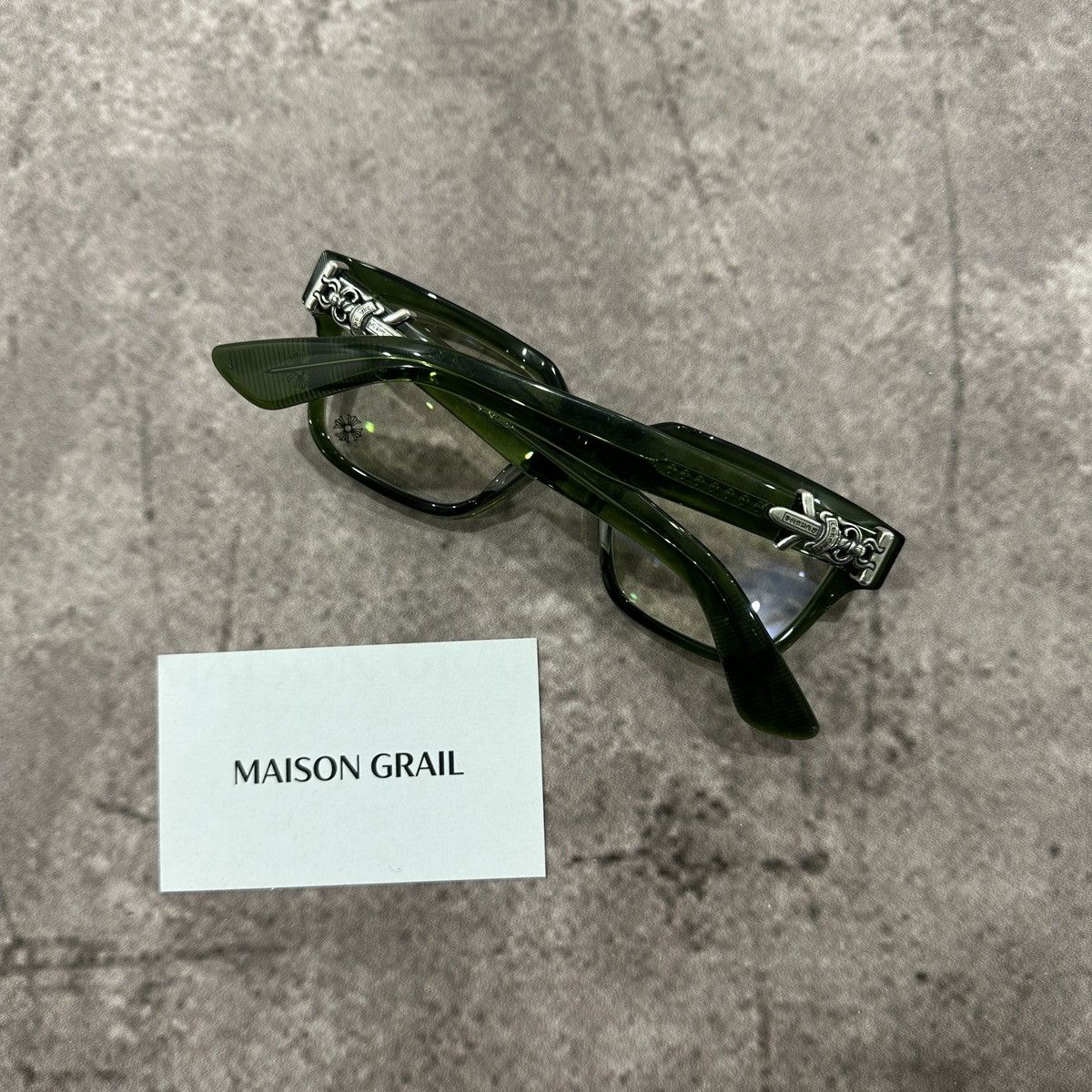 Chrome Hearts CHROME HEARTS VAGILLIONAIRE II DARK OLIVE EYEWEAR Size ONE SIZE - 9 Thumbnail