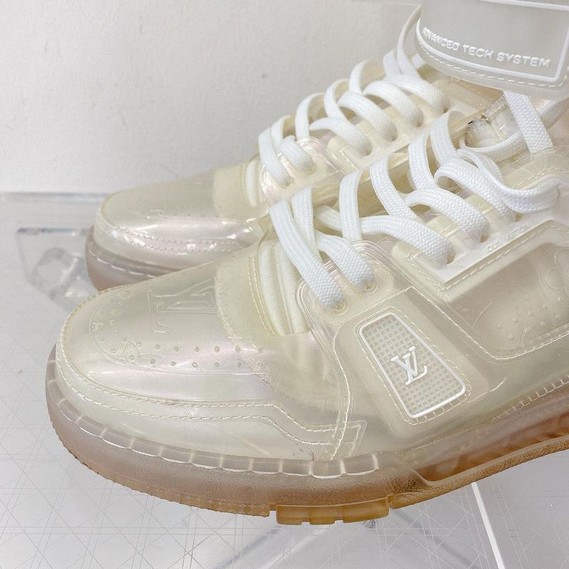 Louis Vuitton Louis Vuitton White High-Top Transparent Sneakers -2508 Size US 8 / EU 41 - 8 Thumbnail