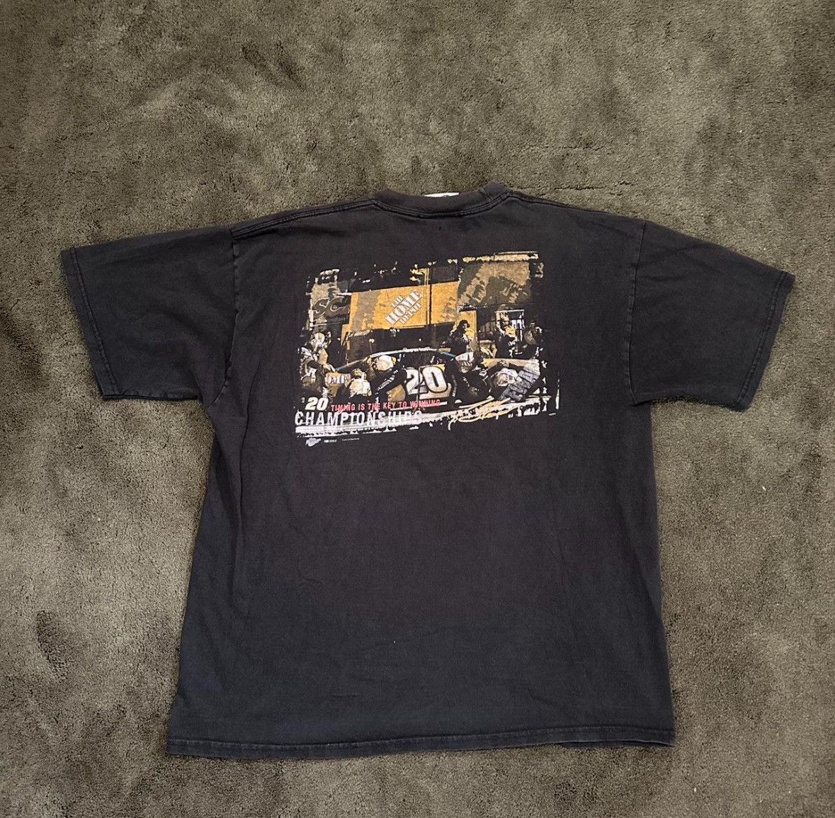 NASCAR Black vintage Tony Stewart NASCAR tee racing Size US XL / EU 56 / 4 - 4 Thumbnail