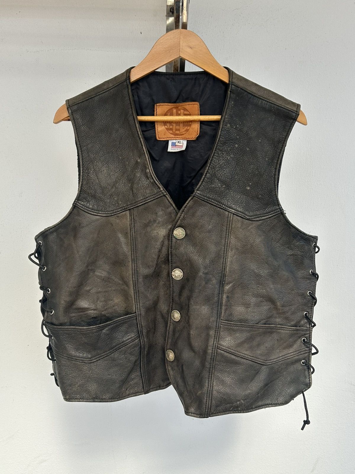 Other Kerr Leather Vest Black Vintage USA Size US XL / EU 56 / 4 - 1 Thumbnail