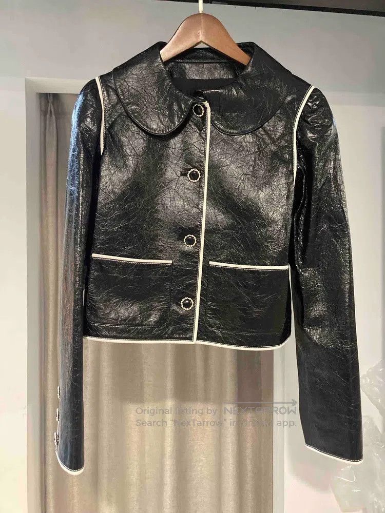 Chanel Chanel 21A black pearl buckle doll collar two pockets blac Size XXS / US 00 / IT 34 - 1 Thumbnail