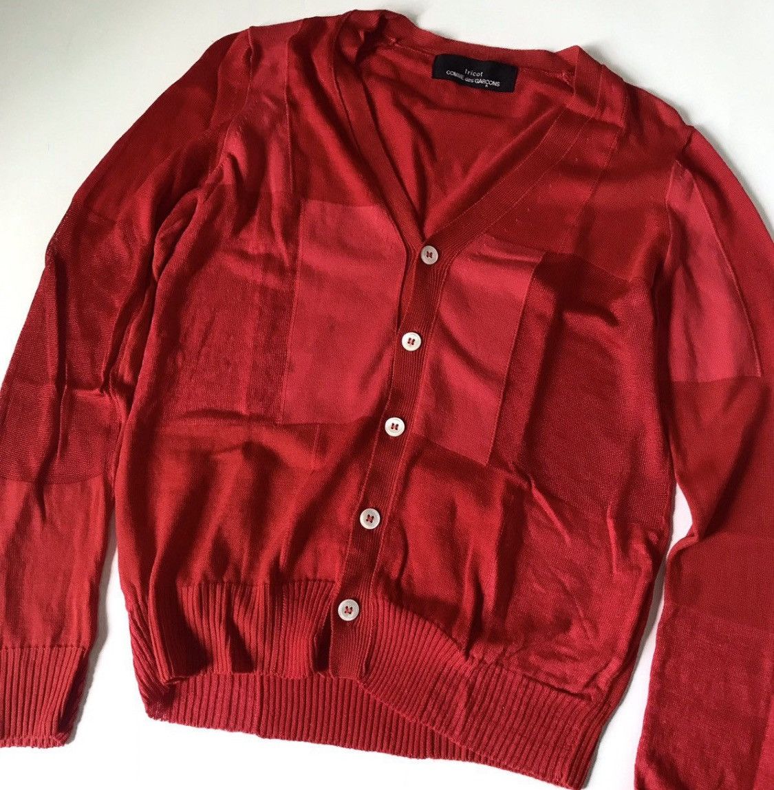 Comme des Garcons Tricot cdg AD2010 red cardigan Size US S / EU 44-46 / 1 - 4 Thumbnail