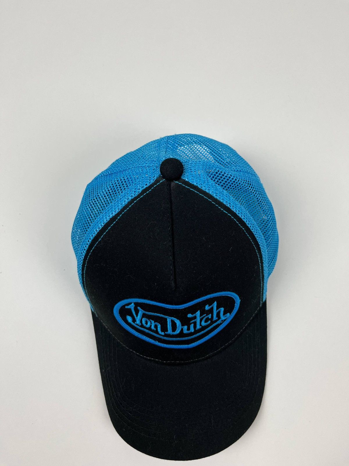 Von Dutch Vintage Von Dutch Trucker Cap Black Blue Mesh Y2K Streetwear Size ONE SIZE - 2 Thumbnail