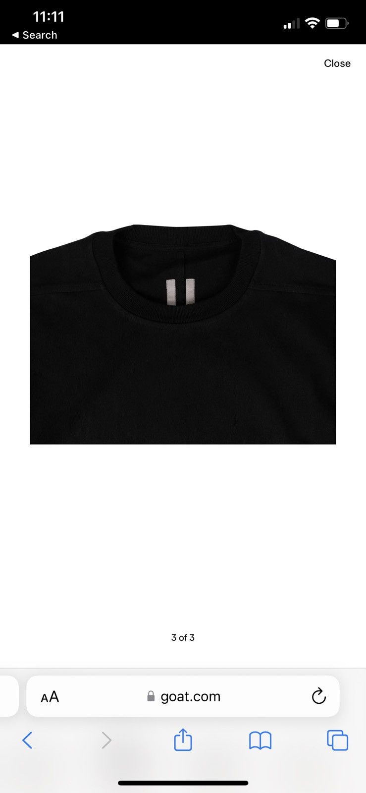Rick Owens Rick Owens Knit Oversize Long Short-Sleeve T-Shirt 'Black' Size US M / EU 48-50 / 2 - 3 Thumbnail
