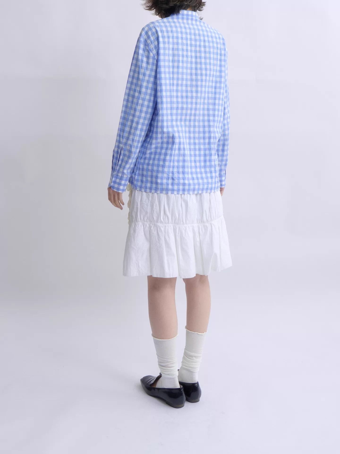 Prada PRADA 13AW Men's Blue and White Gingham Shirt Size US XS / EU 42 / 0 - 3 Thumbnail