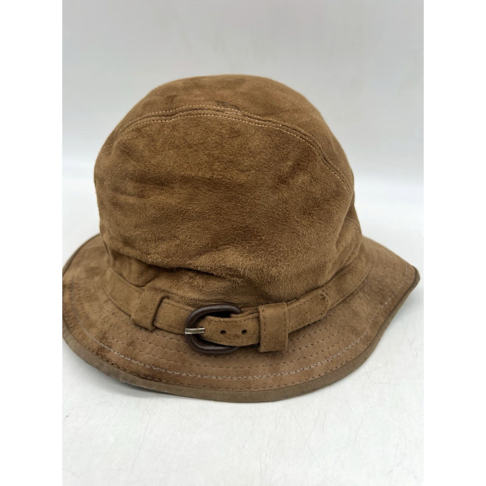 Vintage VINTAGE Country Gentleman Leather Suede Fedora Hat Brown Size 7 Travel Casual Mens Size ONE SIZE - 3 Thumbnail