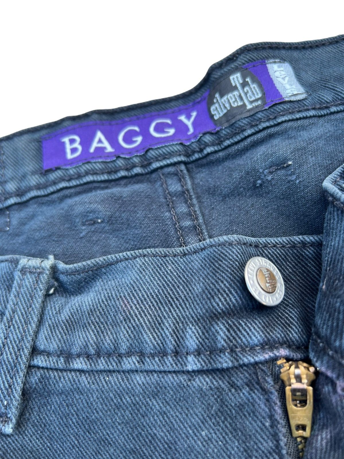 Levi's Vintage 1995 Levi’s Silvertab Faded Black Denim Baggy Jeans Size US 36 / EU 52 - 5 Thumbnail