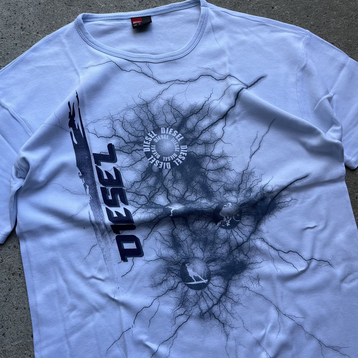 Affliction × Diesel Diesel y2k crazy sport baby blue Graphic Tee Size US L / EU 52-54 / 3 - 4 Thumbnail