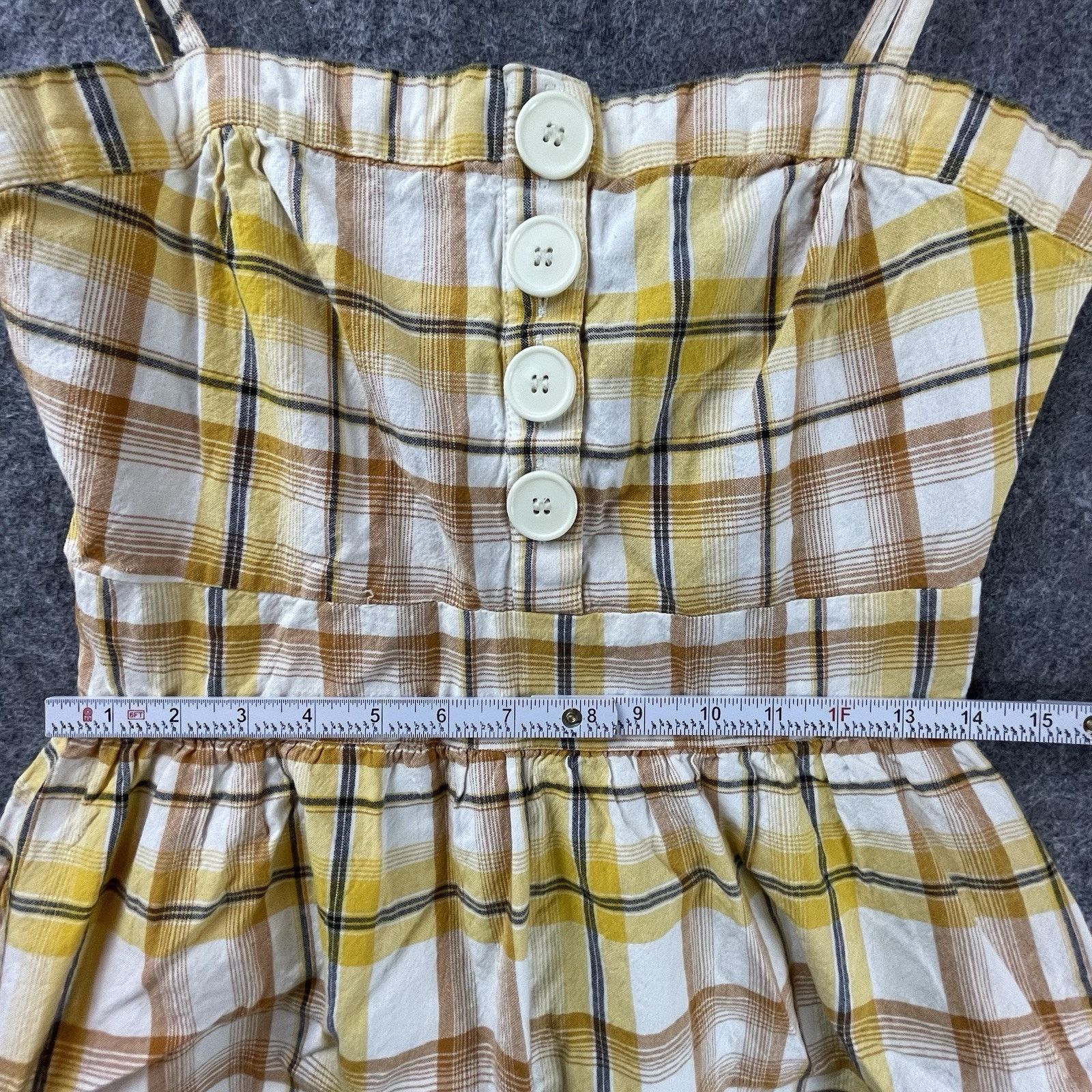 Passport Passport Dress Medium Yellow Plaid Retro Schoolgirl Preppy Size M / US 6-8 / IT 42-44 - 3 Thumbnail