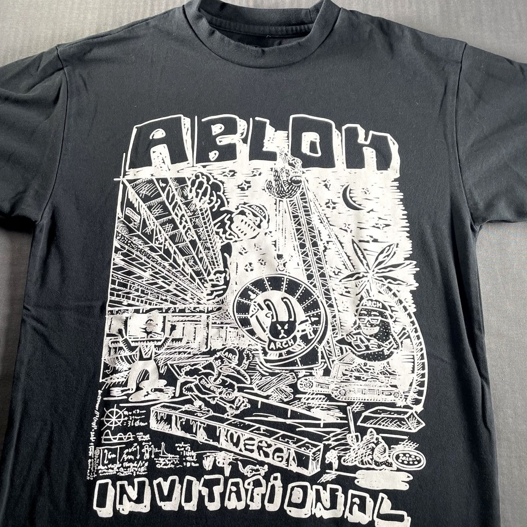 Vintage Virgil Abloh Shirt Men’s Small Abloh Invitational Arch Design Black Miami Skate T-Shirt Men S Short Sleeve Cotton Black Arch Designer Mens Size US S / EU 44-46 / 1 - 2 Thumbnail