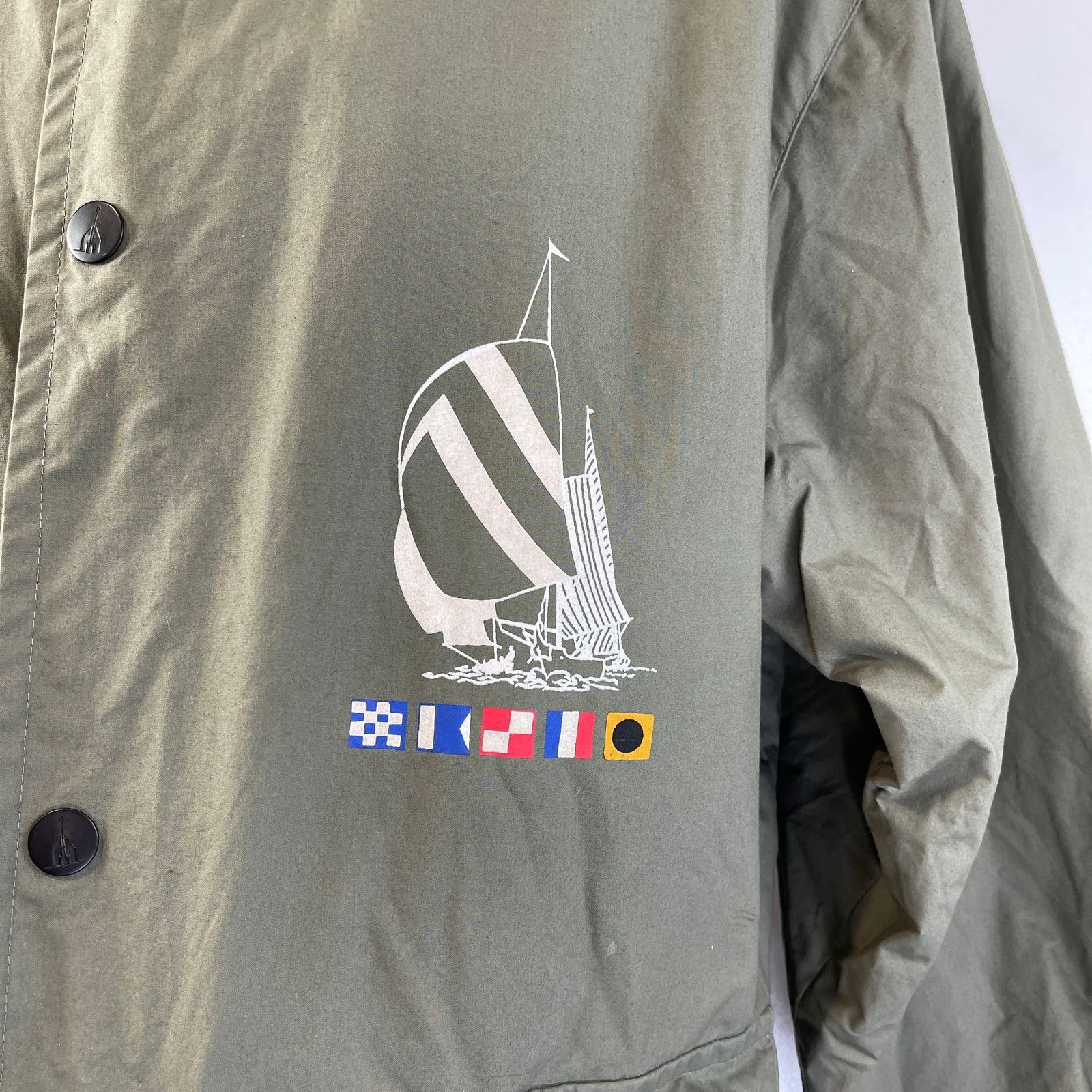 Nautica × Vintage Vintage 80s Nautica Men's Spinnaker Jacket Medium Green Size US M / EU 48-50 / 2 - 2 Thumbnail