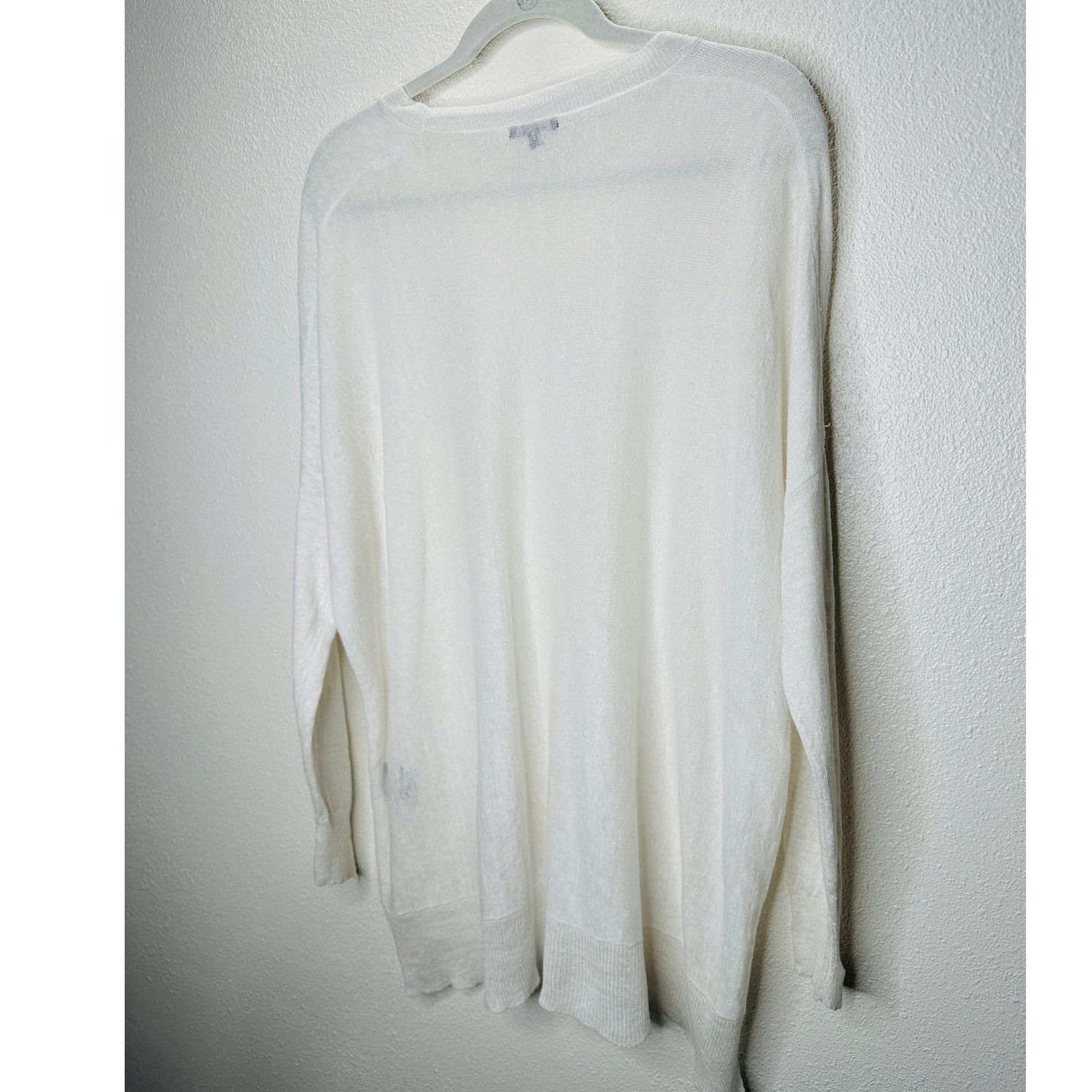 Other Pure Amici Ivory Round Neck Long Sleeve High Low Sweater L Size L / US 10 / IT 46 - 7 Thumbnail