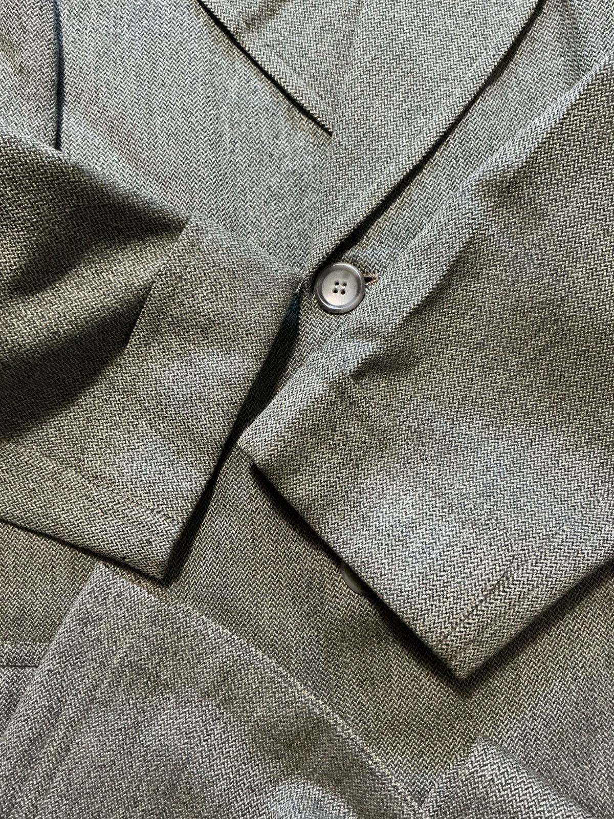 Vintage Vintage 50s 60s Hutzler Brothers Herringbone Wool Overcoat Size US S / EU 44-46 / 1 - 13 Thumbnail