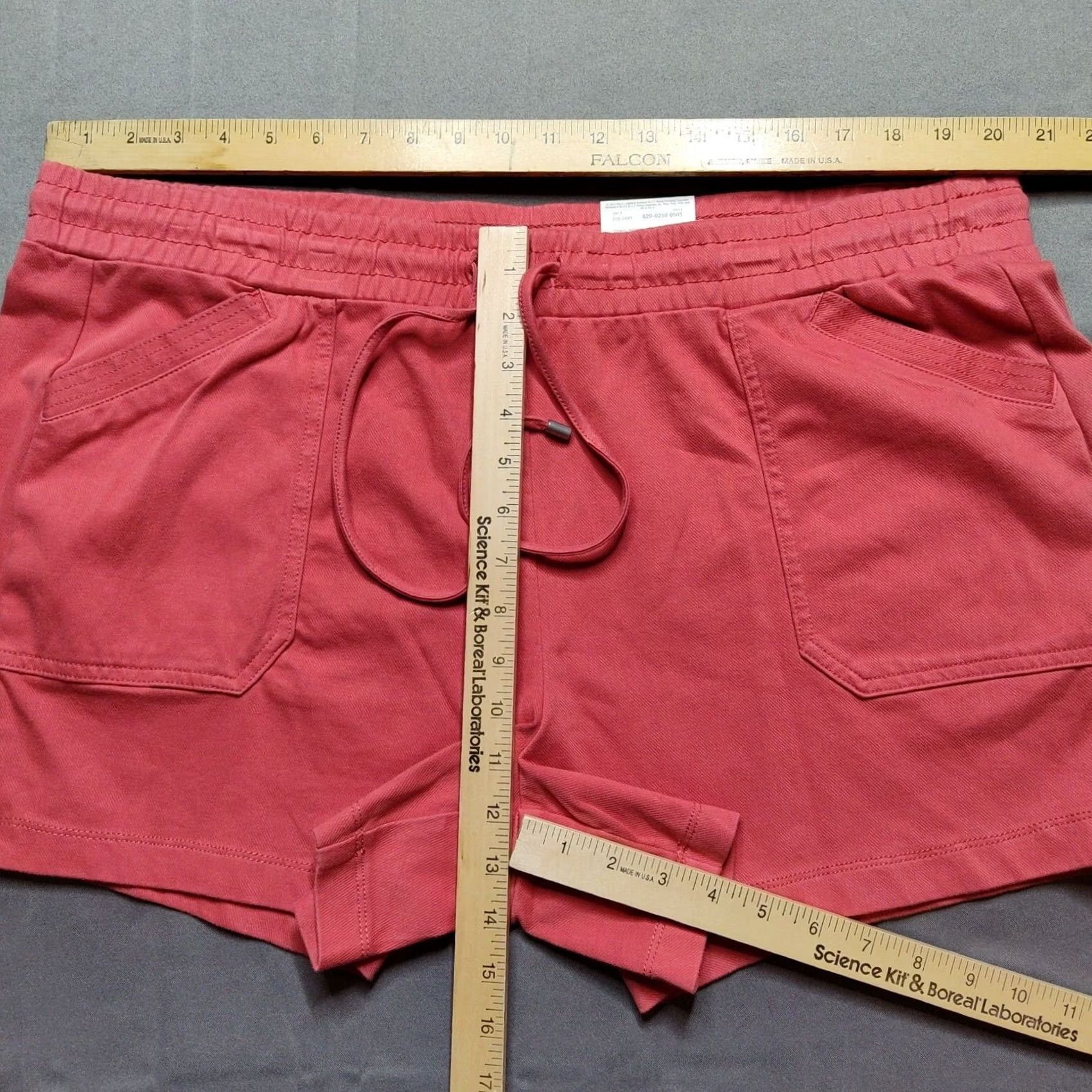 Vintage St Johns Bay Women 2XL Coral Bisque Pull On Cotton Blend 4" Shorts NEW Size 40" / US 18 - 2 Thumbnail