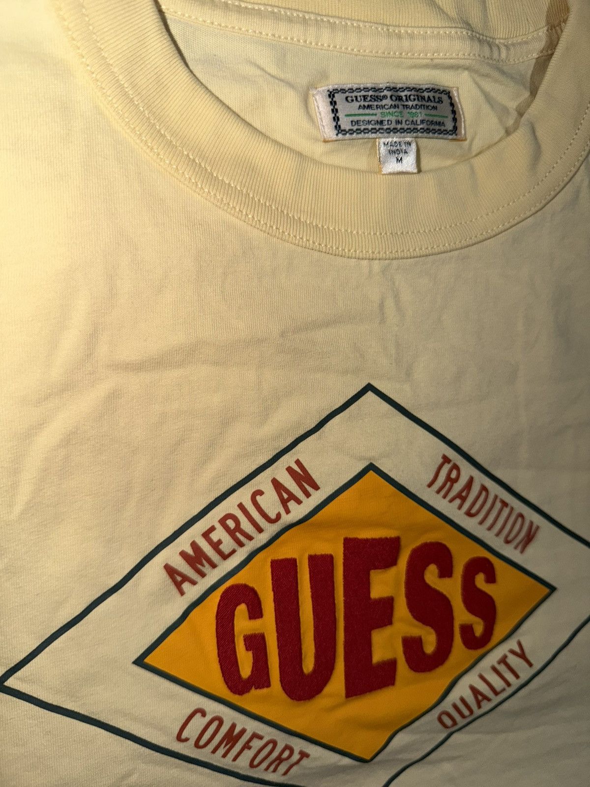 Guess Guess Originals Men’s Short Sleeve Tan T-Shirt Cali Tee Size US M / EU 48-50 / 2 - 4 Thumbnail