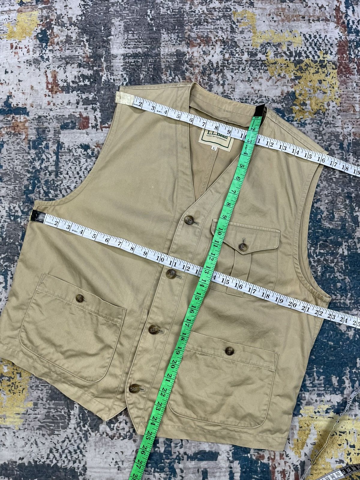 L.L. Bean Vintage LL Bean Herringbone Utility Work Vest Size US M / EU 48-50 / 2 - 9 Thumbnail