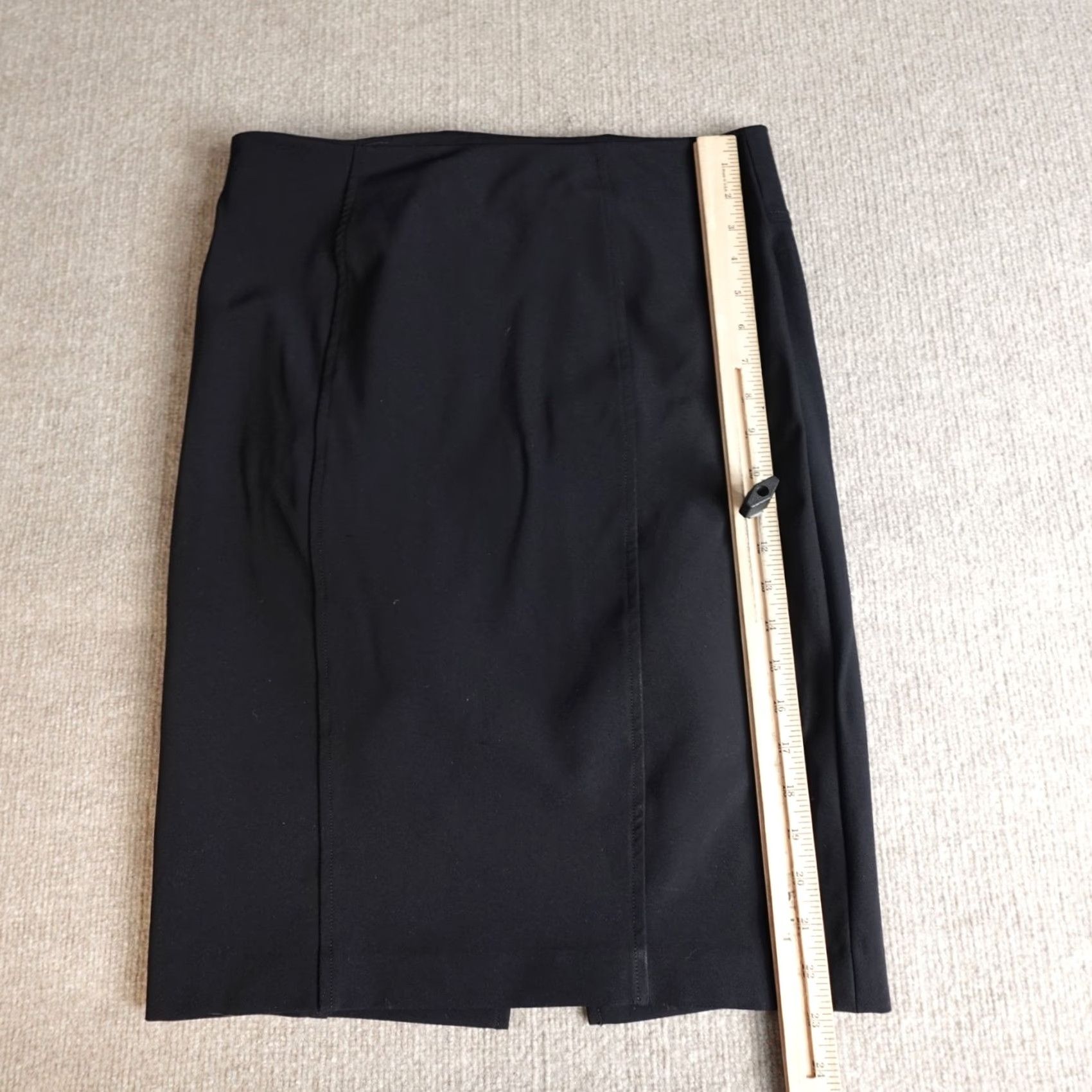Veronica Beard VERONICA BEARD Skirt Womens 10 Black Solid Pencil Pull On Midi Size 32" / US 10 / IT 46 - 2 Thumbnail