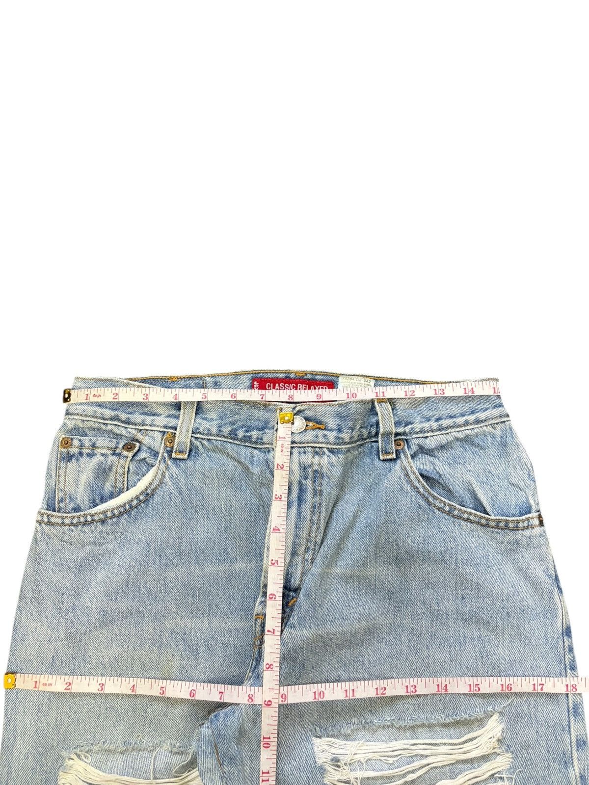 Levi's Vintage 90s Levis 550 Punk Heavy Distressed Jeans Size 30" / US 8 / IT 44 - 6 Thumbnail