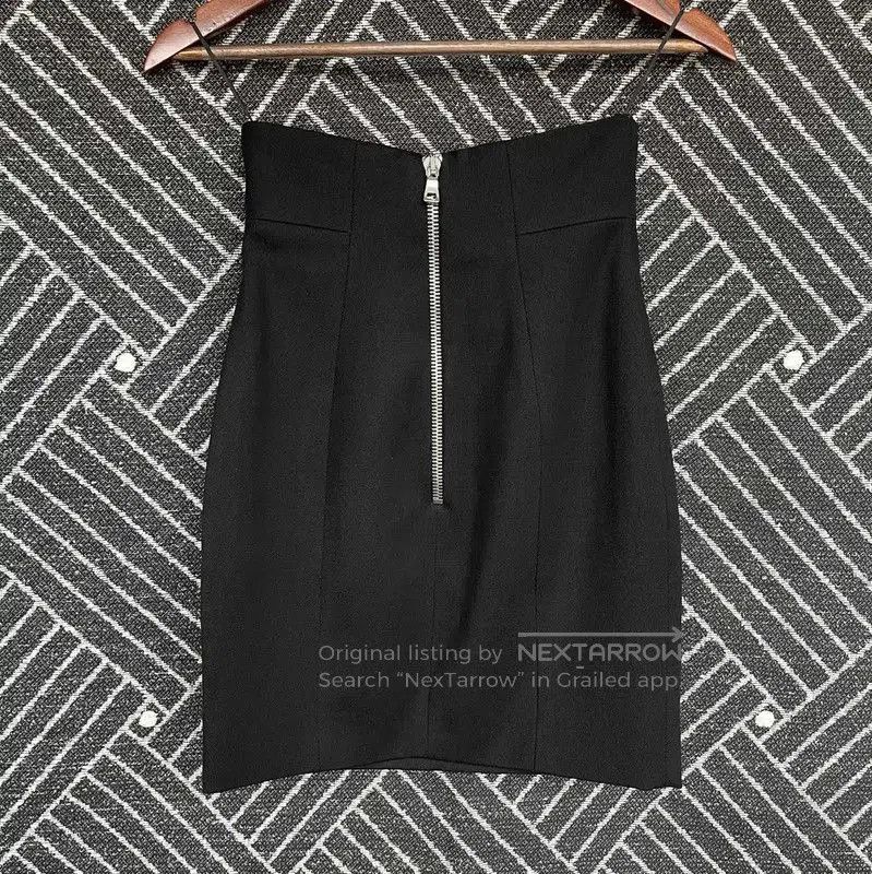Balmain Balmain Black Cotton Summer Skirt for Women . Size 23" - 2 Thumbnail